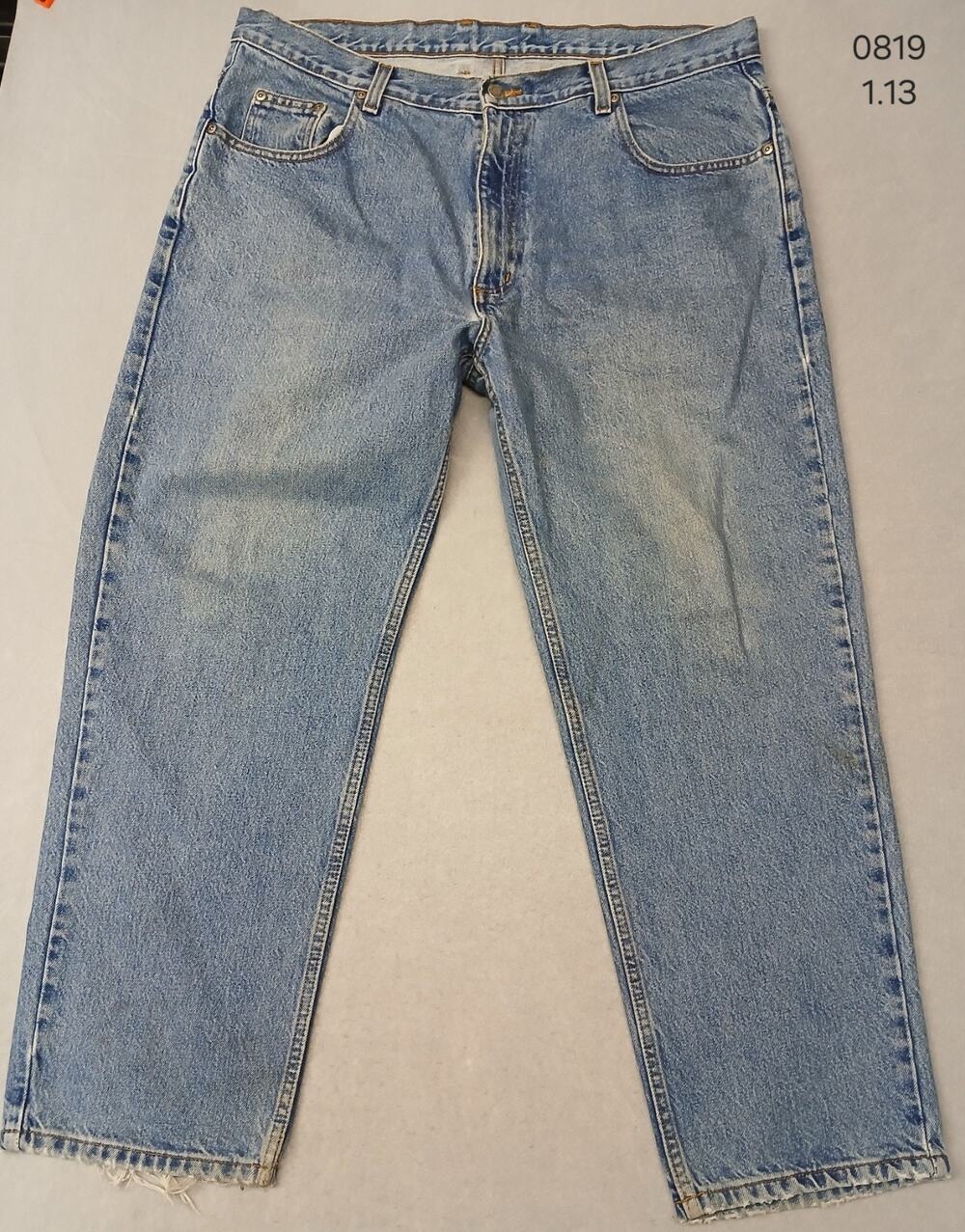 Member's Mark (38x29) Men's Relaxed Straight Fit Blue Denim Jeans
